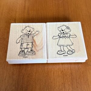 Retired Stampin Up! & Build-a-Bear Workshop Beary Best Friends Rubber Stamps